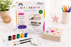 Alinturi Atelier Kit Creativ , Cutie Ceramica A n Forma de Carte pentru Pictat