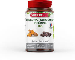 Superdiet Bio Kurkuma feketebors lágyzselatin kapszula (45db)