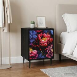 vidaXL Dulap de noapte KIEL 2 buc. Stejar Negru 36 x 33 x 51 cm GartenMobel Dekor (8007258)