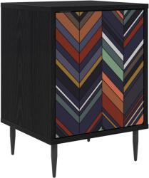 vidaXL Dulap de noapte OMMEN Stejar Negru 36 x 33 x 51 cm GartenMobel Dekor (8007249)