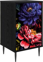 vidaXL Dulap de noapte KIEL Stejar Negru 36 x 33 x 61 cm GartenMobel Dekor (8007337)