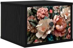 vidaXL Noptiera suspendata BORNE Stejar Negru 36 x 33 x 25 cm GartenMobel Dekor (8007459)