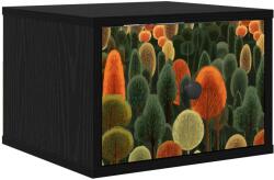 vidaXL Noptiera suspendata ZAANDAM Stejar Negru 36 x 33 x 25 cm GartenMobel Dekor (8007475)