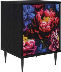 vidaXL Dulap de noapte KIEL Stejar Negru 36 x 33 x 51 cm GartenMobel Dekor (8007257)