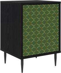 vidaXL Dulap de noapte GELEEN Stejar Negru 36 x 33 x 51 cm GartenMobel Dekor (8007233)