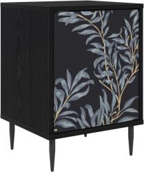 vidaXL Dulap de noapte DOKKUM Stejar Negru 36 x 33 x 51 cm GartenMobel Dekor (8007245)