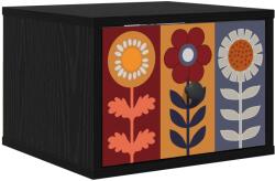 vidaXL Noptiera suspendata ESSEN Stejar Negru 36 x 33 x 25 cm GartenMobel Dekor (8007483)