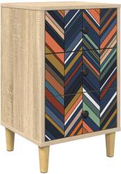 vidaXL Dulap de noapte OMMEN Stejar Sonoma 36 x 33 x 60 cm GartenMobel Dekor (8007289)