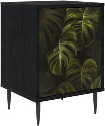 vidaXL Dulap de noapte ELBURG Stejar Negru 36 x 33 x 51 cm GartenMobel Dekor (8007237)