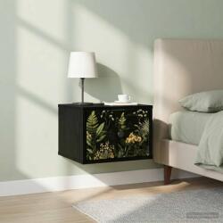 vidaXL Noptiera suspendata RHENEN 2 buc. Stejar Negru 36 x 33 x 25 cm GartenMobel Dekor (8007432)