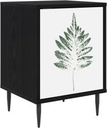 vidaXL Dulap de noapte HANAU Stejar Negru 36 x 33 x 51 cm GartenMobel Dekor (8007261)