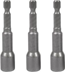 Detoolz Set 3 tubulare magnetice Detoolz 8 mm, prindere hexagonala 1/4, 65 mm (DZ-CC3081-G01)