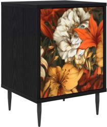 vidaXL Dulap de noapte GENNEP Stejar Negru 36 x 33 x 51 cm GartenMobel Dekor (8007241)