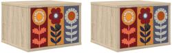 vidaXL Noptiera suspendata ESSEN 2 buc. Stejar Sonoma 36 x 33 x 25 cm GartenMobel Dekor (8007482)