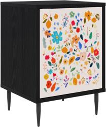 vidaXL Dulap de noapte MAINZ Stejar Negru 36 x 33 x 51 cm GartenMobel Dekor (8007259)