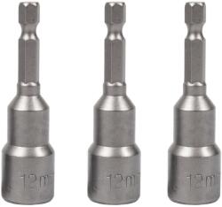 Detoolz Set 3 chei tubulare magnetice Detoolz 12 mm, prindere hexagonala 1/4 (DZ-CC3083-G01)