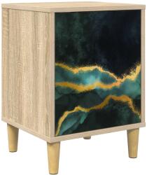 vidaXL Dulap de noapte WIJHE Stejar Sonoma 36 x 33 x 50 cm GartenMobel Dekor (8007199)