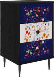 vidaXL Dulap de noapte MAINZ Stejar Negru 36 x 33 x 61 cm GartenMobel Dekor (8007339)