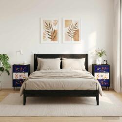 vidaXL Dulap de noapte MAINZ 2 buc. Stejar Negru 36 x 33 x 61 cm GartenMobel Dekor (8007340)
