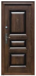 NOVO DOORS Usa metalica de exterior cu izolatie si vizor Novo Doors ND7001 , 2 yale, tabla 0, 7 mm, balamale si clanta incluse, toc de 7 centimetri, pentru casa si apartament, Maron (Sens deschidere: Dreapta) (N