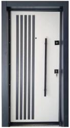 NOVO DOORS Usa metalica de exterior cu izolatie si vizor Novo Doors NDS1000S, Din compozit, 2 yale, Kit complet, Pentru case, (Culoare: Gri deschis, Geam: Sticla securizata, Sens deschidere: Dreapta) (NDS1000SGR