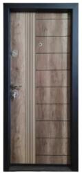 NOVO DOORS Usa metalica de apartament cu izolatie si vizor Novo Doors First Class NDFC17, Deschidere Stanga Dreapta, Dimensiune 200X88 cm, Tabla 1.2 mm, Kit complet, Sonoma (Sens deschidere: Dreapta) (NDFC17SONO
