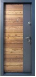 NOVO DOORS Usa metalica de apartament cu izolatie si vizor Novo Doors First Class NDS10, Deschidere Stanga Dreapta, Dimensiune 200X88 cm, Tabla 1.2 mm, Kit complet, Gri antracit Natur (Sens deschidere: Stanga) (