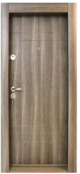 NOVO DOORS Usa metalica de apartament cu izolatie si vizor Novo Doors First Class NDS19, Cu toc imbracat si folie PVC, Deschidere Stanga Dreapta, Dimensiune 200X88 cm, Tabla 1.2 mm, Kit complet, Maron tanganica 