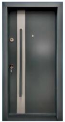 NOVO DOORS Usa metalica de exterior cu izolatie si vizor Novo Doors NDA1, Din compozit, 2 yale, Kit complet, Pentru case, Gri antracit cu gri deschis (Dimensiune: 88 cm, Sens deschidere: Dreapta) (NDA1GA88ORDR)