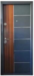 NOVO DOORS Usa metalica de exterior cu izolatie si vizor Novo Doors NDS08, Din compozit, 2 yale, Kit complet, Pentru case, Gri antracit cu insertie Stejar (Dimensiune: 98 cm, Sens deschidere: Stanga) (NDS08GA98O