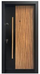 NOVO DOORS Usa metalica de exterior cu izolatie si vizor Novo Doors NDA3, Din compozit, 2 yale, Kit complet, Pentru case, Negru perlat cu stejar deschis (Sens deschidere: Stanga) (NDA3NGORST)