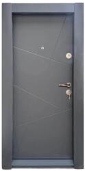 NOVO DOORS Usa metalica de apartament cu izolatie si vizor Novo Doors First Class NDS15, Cu toc imbracat si folie PVC, Deschidere Stanga Dreapta, Dimensiune 200X88 cm, Tabla 1.2 mm, Kit complet, Gri antracit (Se