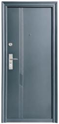 NOVO DOORS Usa metalica de exterior cu izolatie si vizor Novo Doors ND43, Deschidere Stanga Dreapta, tabla 0.7 mm, balamale si clanta incluse, toc de 7 cm, pentru case, Gri Antracit (Sens deschidere: Dreapta) (N