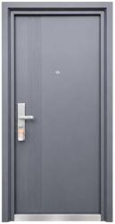 NOVO DOORS Usa metalica de exterior cu izolatie si vizor Novo Doors ND7006, tabla 0.7 mm, prag din inox, balamale si clanta incluse, pentru casa si apartament, Gri Antracit (Dimensiune: 88 cm, Sens deschidere: S