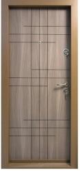 NOVO DOORS Usa metalica de apartament cu izolatie si vizor Novo Doors First Class NDS09, Deschidere Stanga Dreapta, Dimensiune 200X88 cm, Tabla 1.2 mm, Kit complet, Maron Tanganica (Sens deschidere: Stanga) (NDS