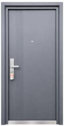NOVO DOORS Usa metalica de exterior cu izolatie si vizor Novo Doors ND7006, tabla 0.7 mm, prag din inox, balamale si clanta incluse, pentru casa si apartament, Gri Antracit (Dimensiune: 88 cm, Sens deschidere: D