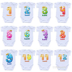 drool Set 12 body-uri cu lunile bebelusului Drool