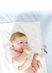 BabyJem Sosete cu accesoriu dentitie BabyJem Teether Socks (Culoare: Bleu) - drool
