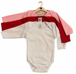 drool Set 3 body-uri din bumbac cu maneca lunga color mix 1 Drool (Marime: 18-24 Luni)