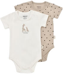 BabyCosy Set 2 body-uri bebe unisex Girafa, BabyCosy, 100% bumbac organic (Marime: 0-3 Luni)
