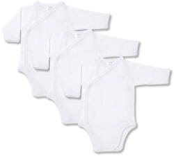 drool Set 3 body-uri din bumbac albe petrecute Drool (Marime: 3-6 Luni, Tip maneca: Lunga)