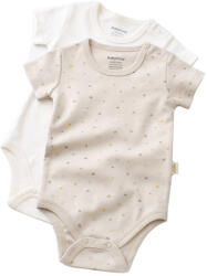 BabyCosy Set 2 body-uri bebe unisex -100% bumbac organic - Crem cu buline, BabyCosy (Marime: 6-9 luni)