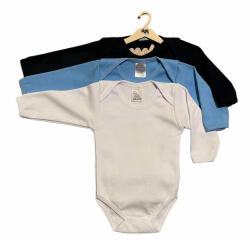 drool Set 3 body-uri din bumbac cu maneca lunga color mix 2 Drool (Marime: 0-3 Luni)