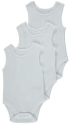 drool Set 3 body-uri din bumbac albe fara maneca - tip maieu Drool (Marime: 6-12 Luni)