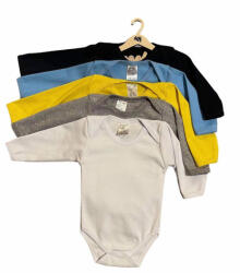 drool Set 5 body-uri din bumbac cu maneca lunga color mix 2 Drool (Marime: 3-6 Luni)
