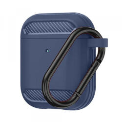 Techsuit Husa Techsuit Carbon pentru Apple AirPods Gen 2 / Gen 1, Bleumarin - koubsolutions