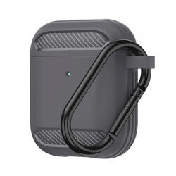 Techsuit Husa Techsuit Carbon pentru Apple AirPods Gen 2 / Gen 1, Gri - koubsolutions