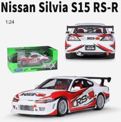  Macheta Nissan s-15 rs-r scara 1/24 alb si rosu