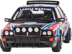  Macheta Lancia Delta integrale. tri. to biason a. sacco monte carlo scara 1/18 negru rosu si albastru