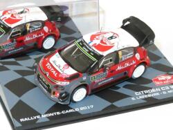 Magazine Models Macheta Citroen c3 wrc #8 s. lefebvre/g. moreau Raliul Monte Carlo 2017 scara 1/43 rosu si alb (JPT)